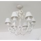 Lustre floral todo branco